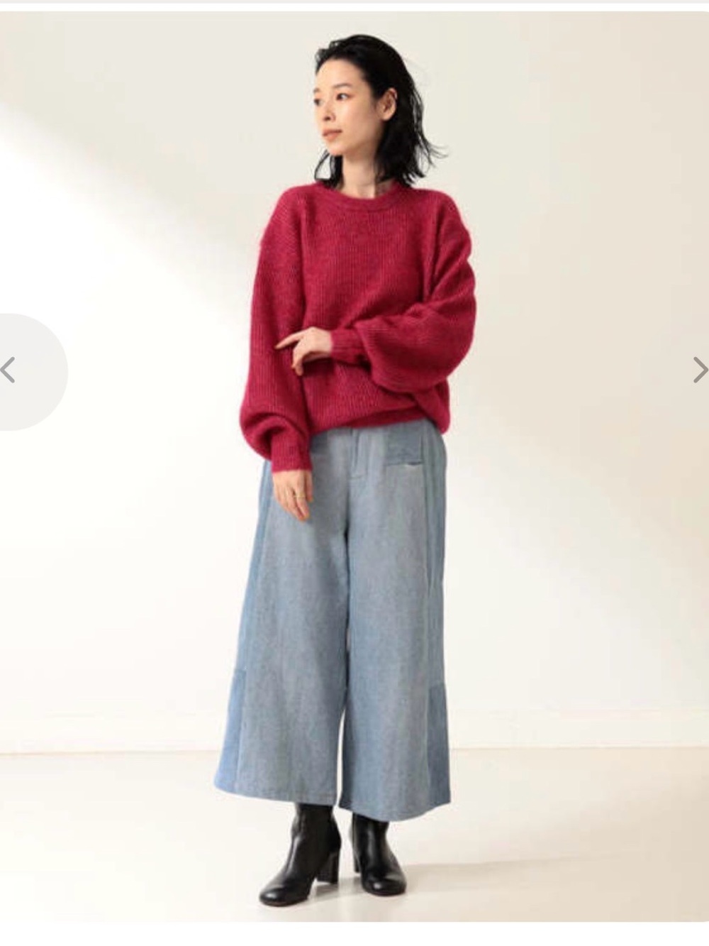 Sayaka Davis Raglan Sweater in Raspberry/Dark Pink - Picture 2 of 7